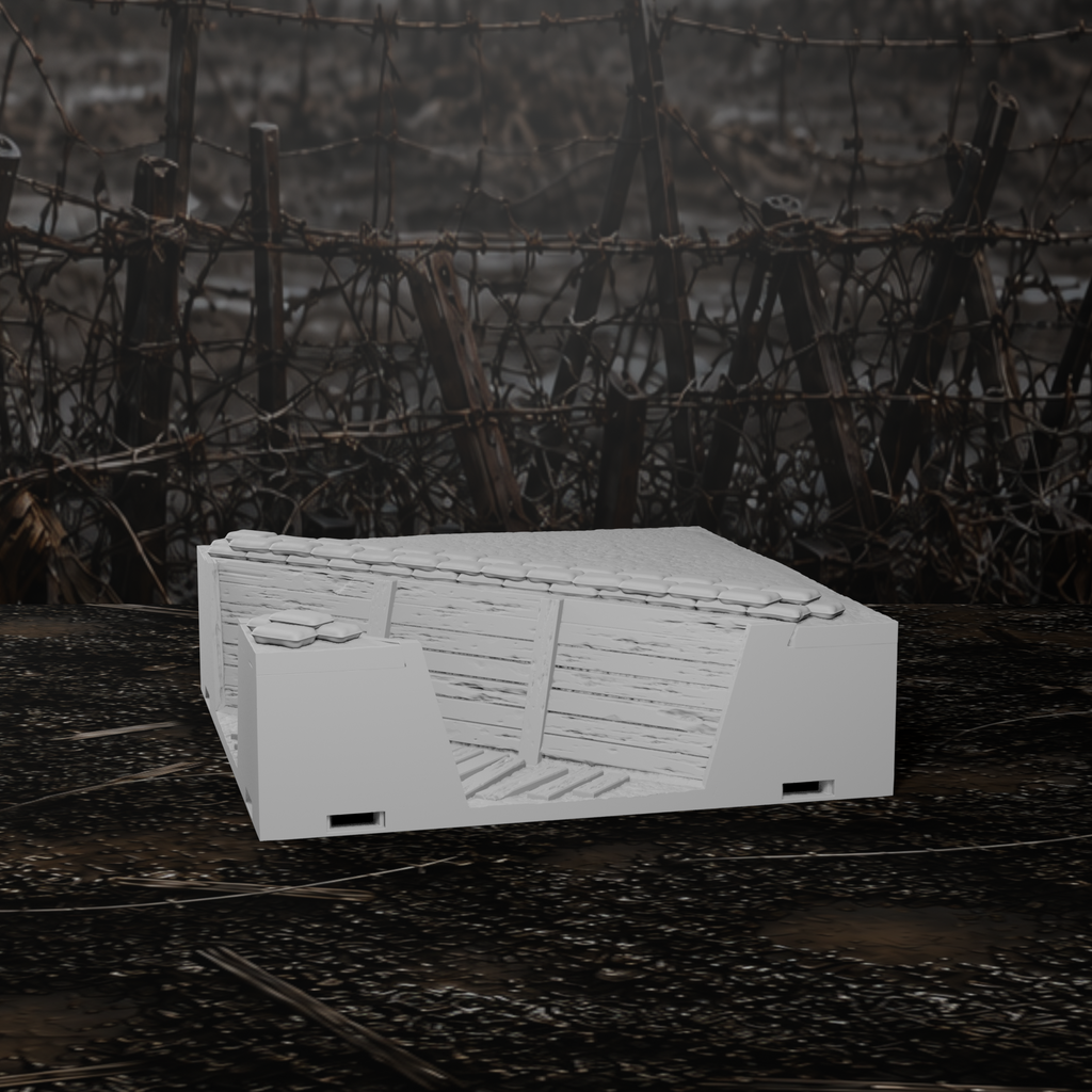 Grabenmodul Ecke 45° – Tabletop-Modell von Trench Merchant, Ansicht 3