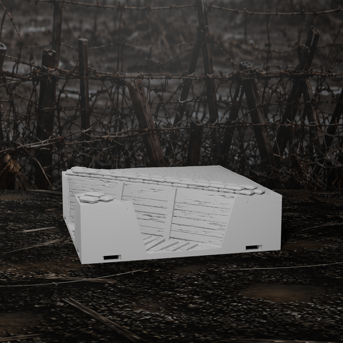 Grabenmodul Ecke 45° – Tabletop-Modell von Trench Merchant, Ansicht 3