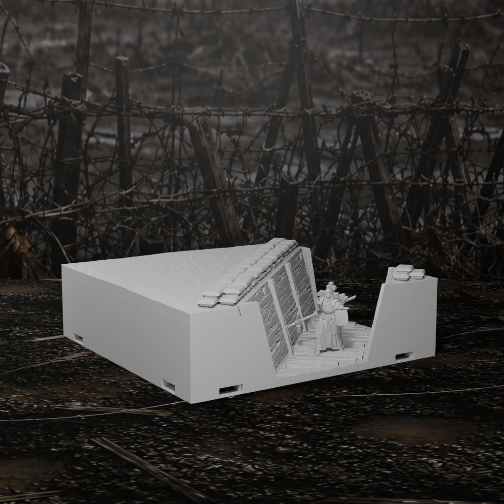Grabenmodul Ecke 45° – Tabletop-Modell von Trench Merchant, Ansicht 2