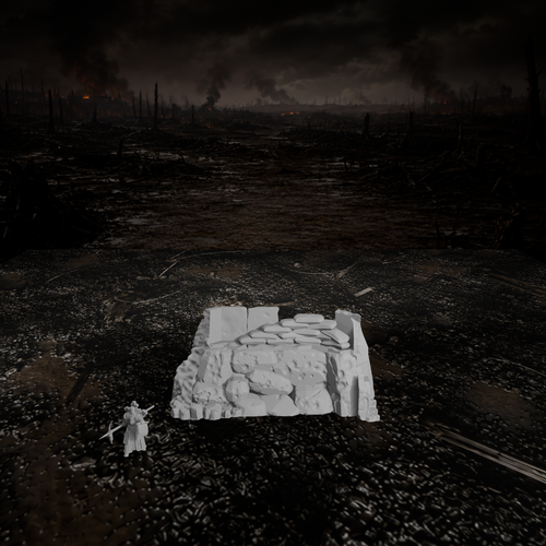 Bunkerruine – Tabletop-Modell von Trench Merchant, Ansicht 2