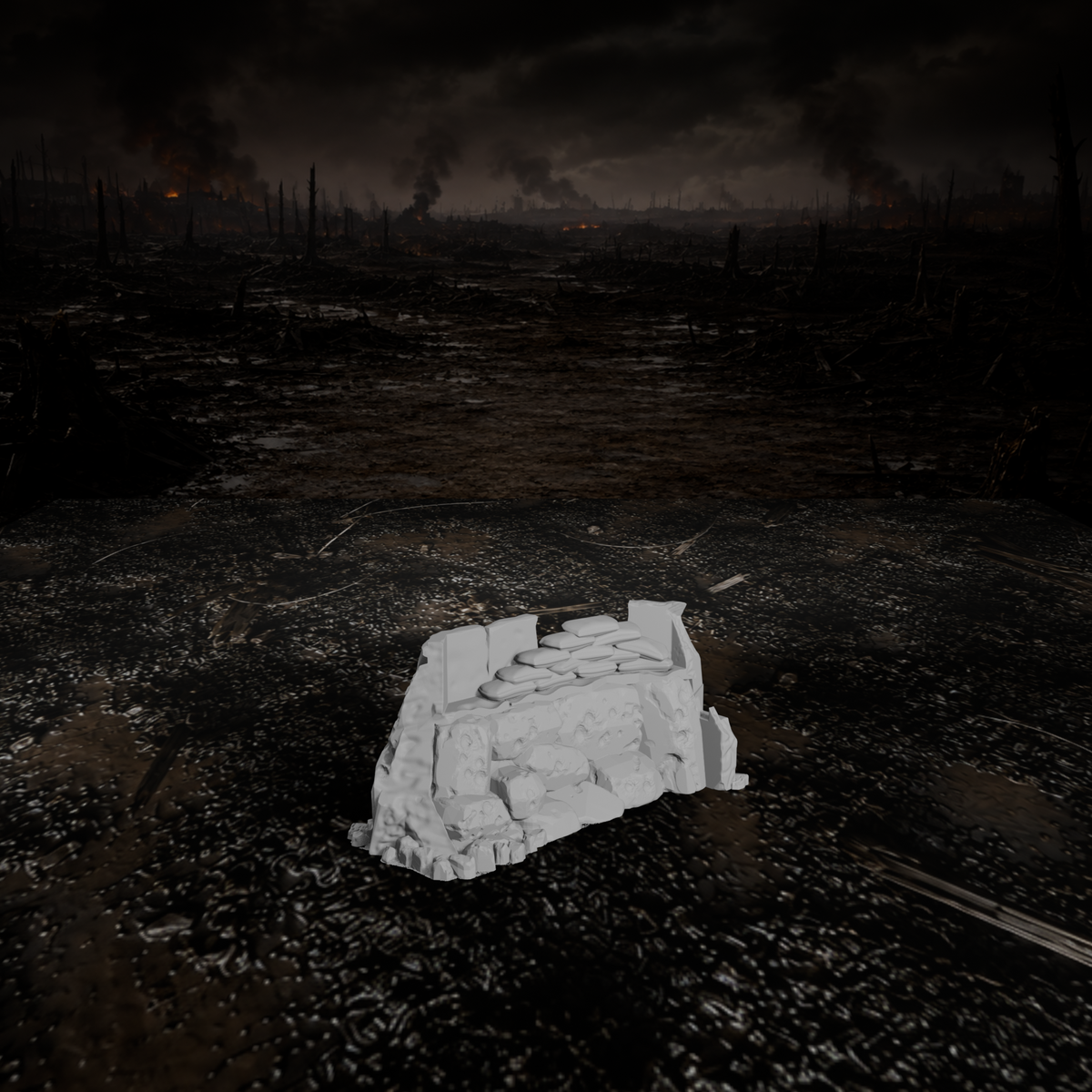 Bunkerruine – Tabletop-Modell von Trench Merchant, Ansicht 3