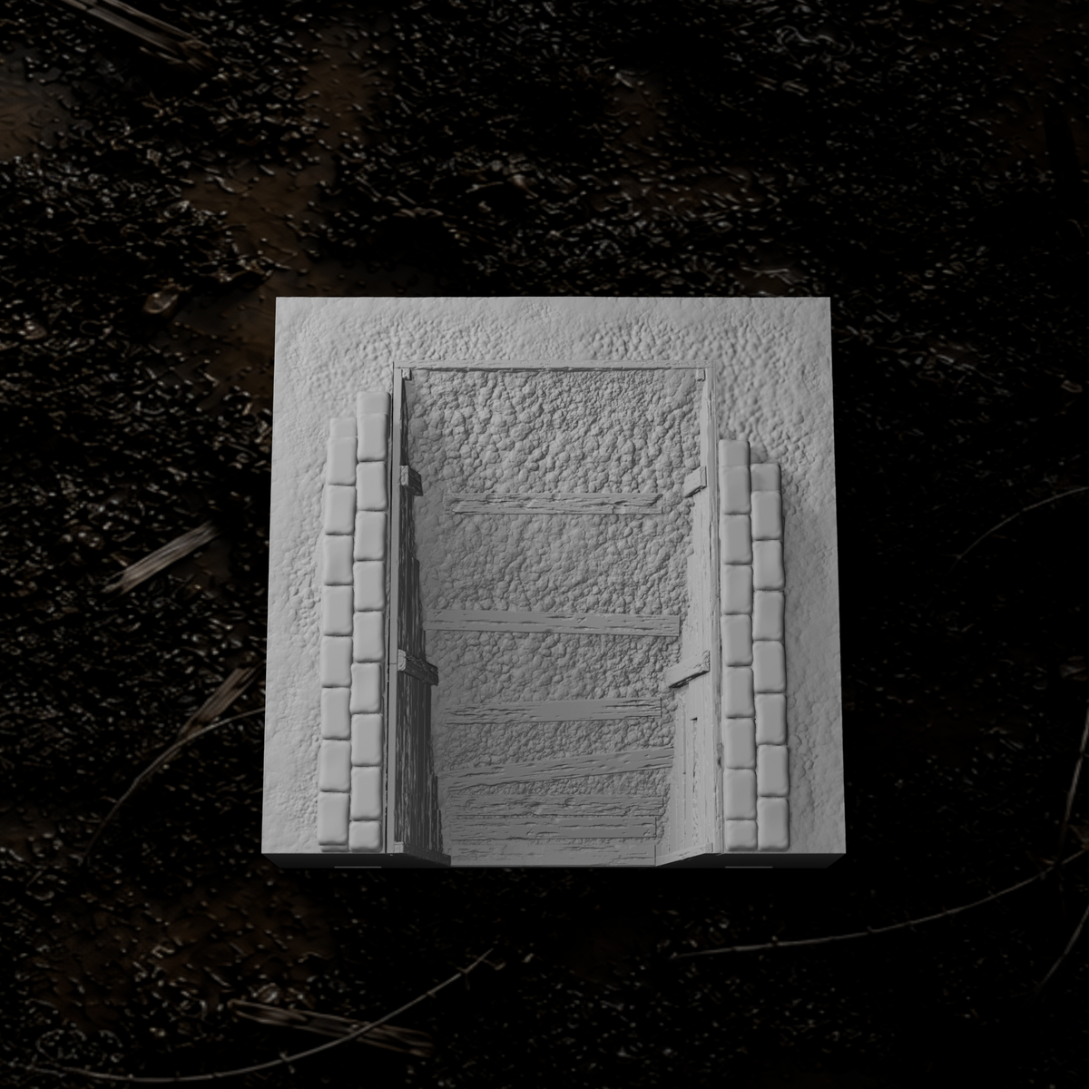 Grabenmodul Endstück mit Rampe I – Tabletop-Modell von Trench Merchant, Ansicht 1