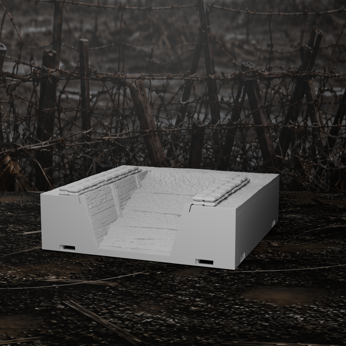 Grabenmodul Endstück mit Rampe I – Tabletop-Modell von Trench Merchant, Ansicht 5