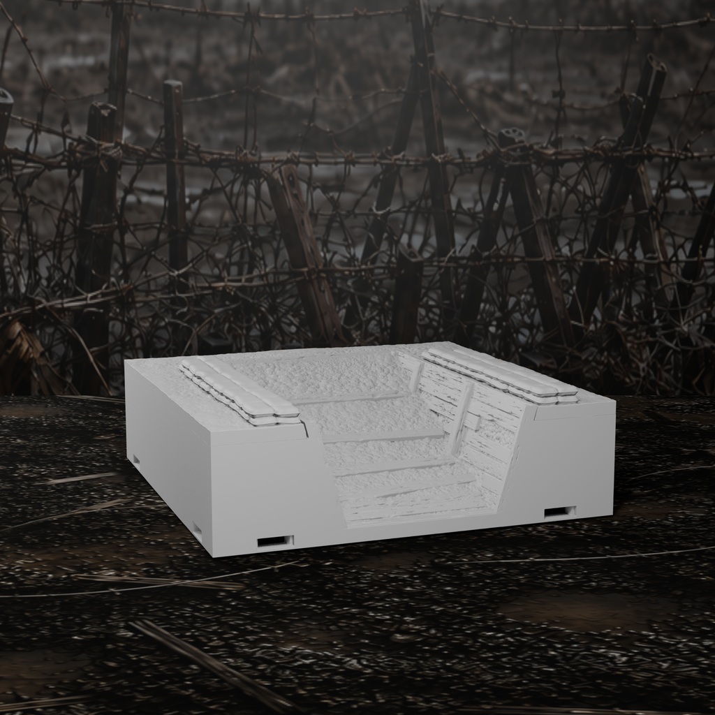 Grabenmodul Endstück mit Rampe I – Tabletop-Modell von Trench Merchant, Ansicht 4