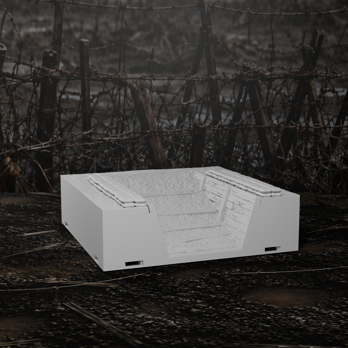 Grabenmodul Endstück mit Rampe I – Tabletop-Modell von Trench Merchant, Ansicht 4
