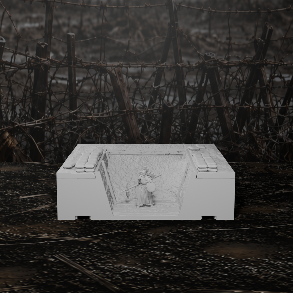 Grabenmodul Endstück mit Rampe II – Tabletop-Modell von Trench Merchant, Ansicht 2
