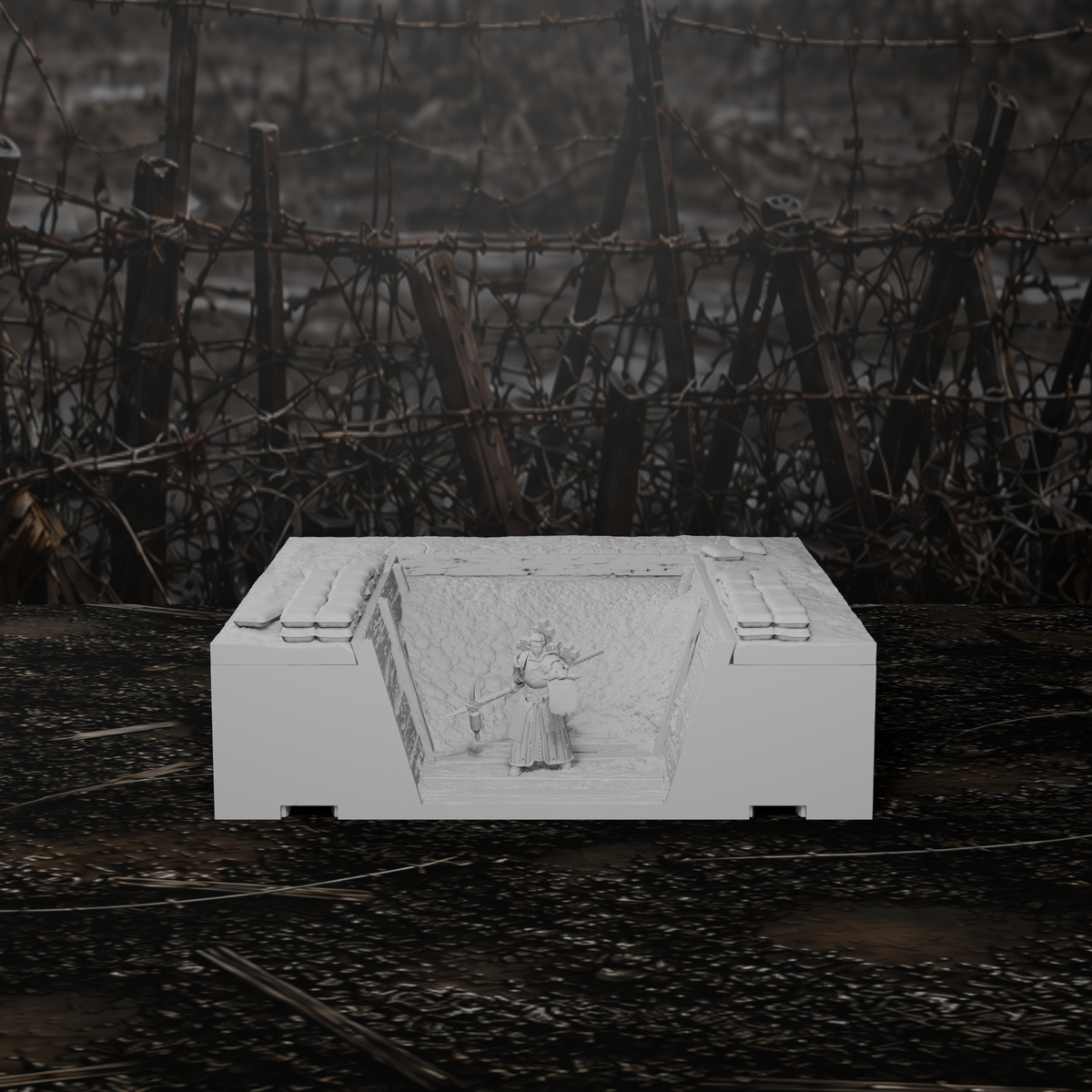 Grabenmodul Endstück mit Rampe II – Tabletop-Modell von Trench Merchant, Ansicht 2