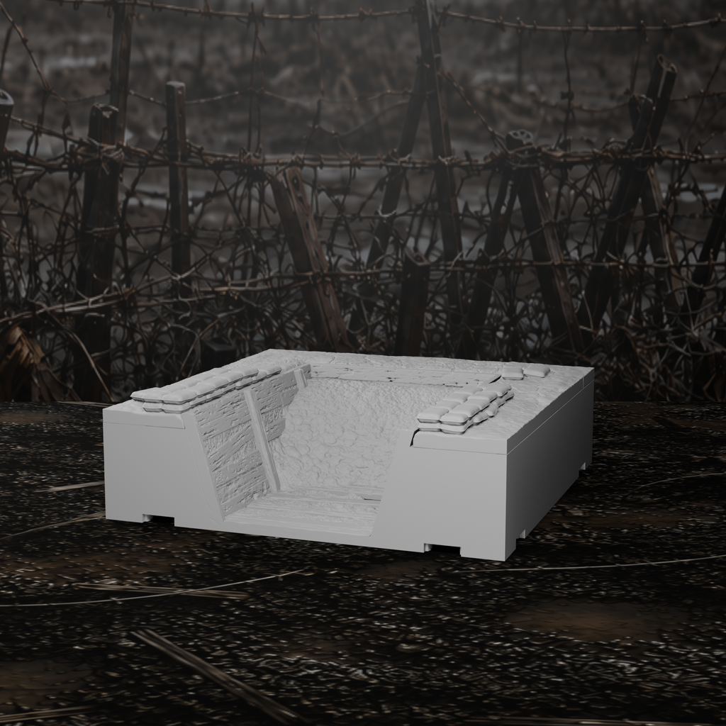Grabenmodul Endstück mit Rampe II – Tabletop-Modell von Trench Merchant, Ansicht 5