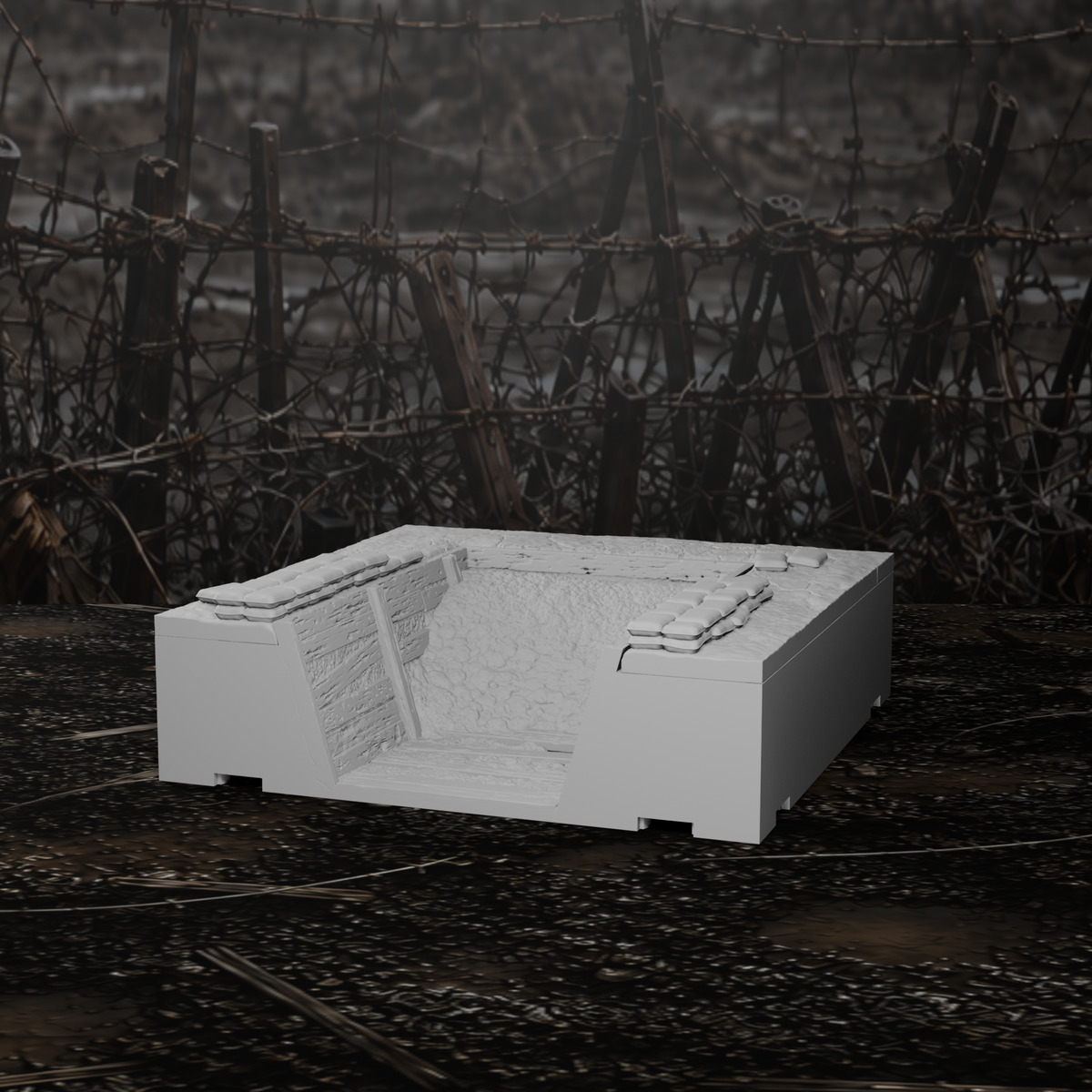 Grabenmodul Endstück mit Rampe II – Tabletop-Modell von Trench Merchant, Ansicht 5