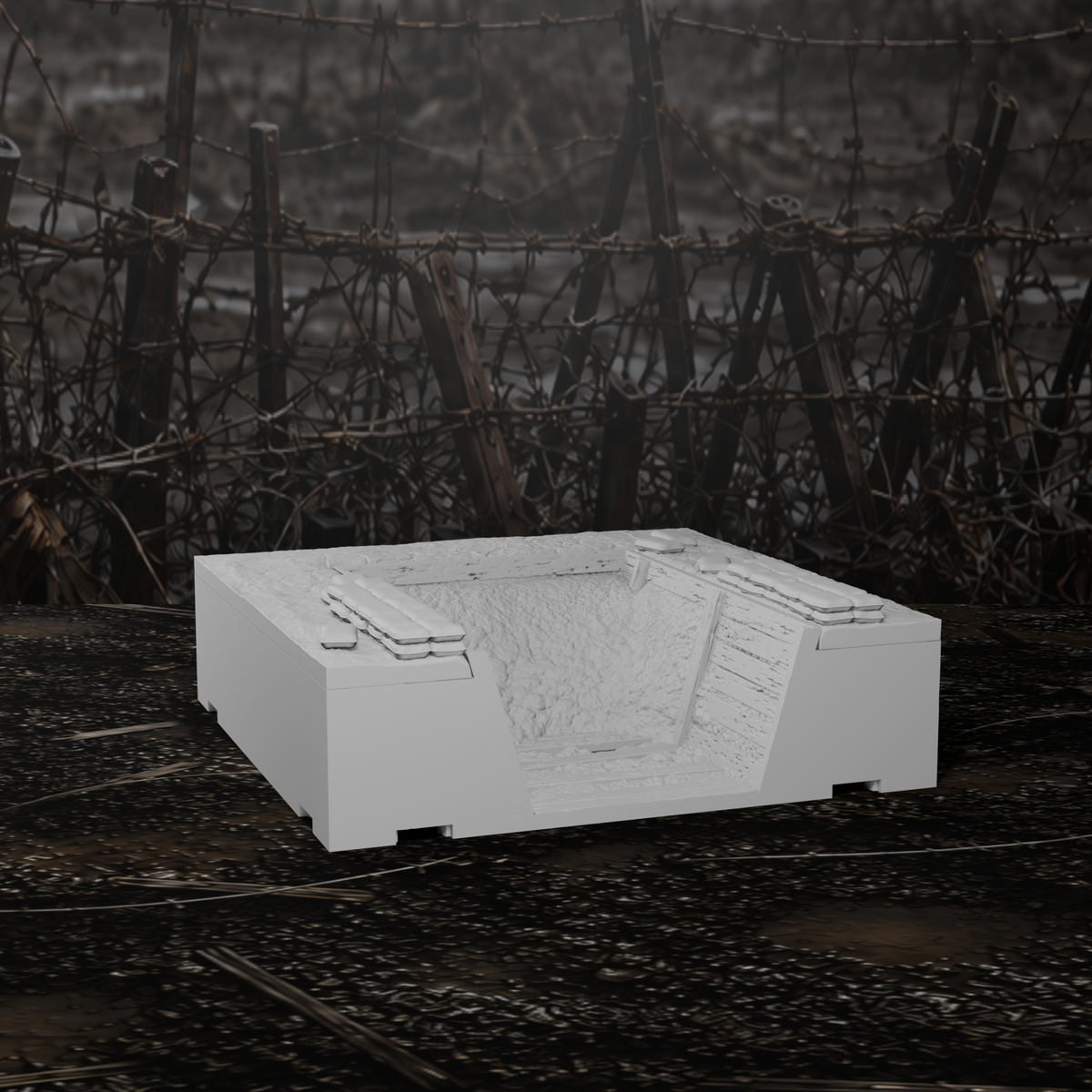 Grabenmodul Endstück mit Rampe II – Tabletop-Modell von Trench Merchant, Ansicht 4