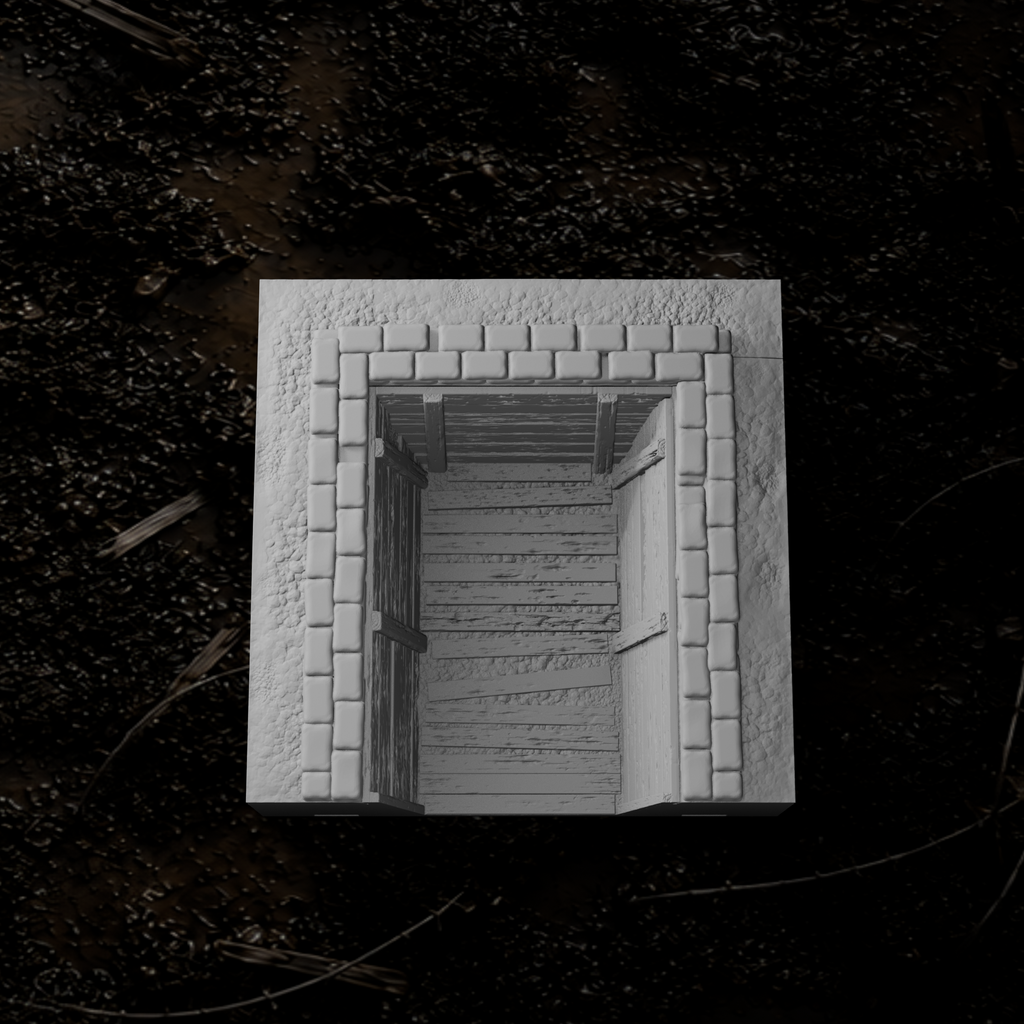 Grabenmodul Endstück U-Förmig I – Tabletop-Modell von Trench Merchant, Ansicht 1