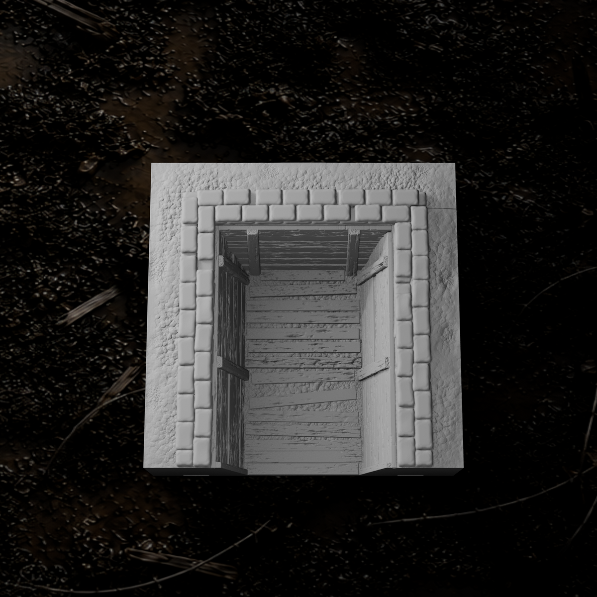 Grabenmodul Endstück U-Förmig I – Tabletop-Modell von Trench Merchant, Ansicht 1