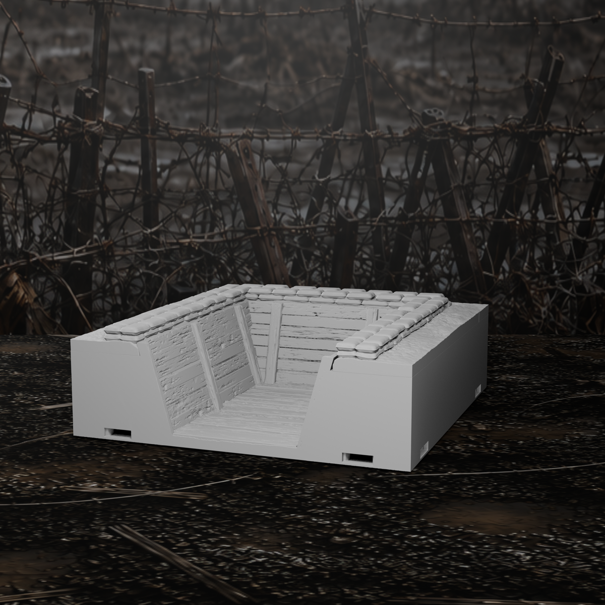 Grabenmodul Endstück U-Förmig I – Tabletop-Modell von Trench Merchant, Ansicht 5