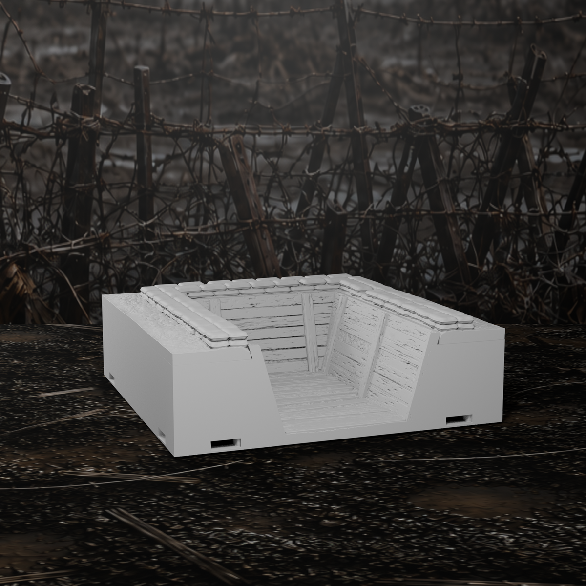 Grabenmodul Endstück U-Förmig I – Tabletop-Modell von Trench Merchant, Ansicht 4
