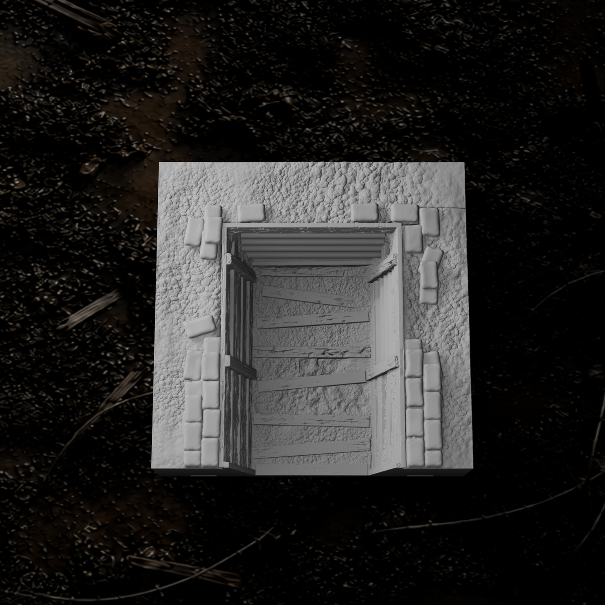 Grabenmodul Endstück U-Förmig II – Tabletop-Modell von Trench Merchant, Ansicht 1