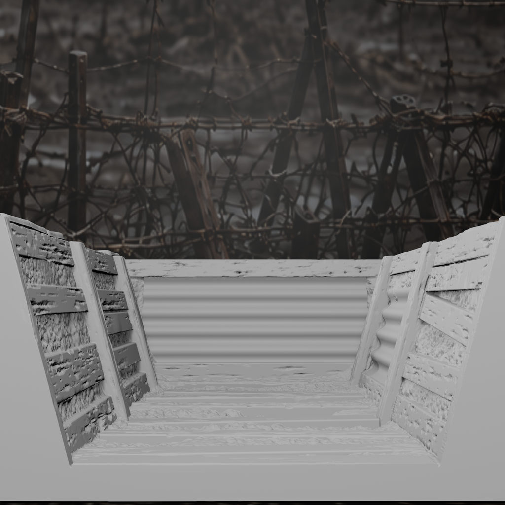 Grabenmodul Endstück U-Förmig II – Tabletop-Modell von Trench Merchant, Ansicht 2