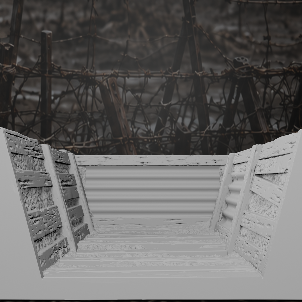 Grabenmodul Endstück U-Förmig II – Tabletop-Modell von Trench Merchant, Ansicht 2