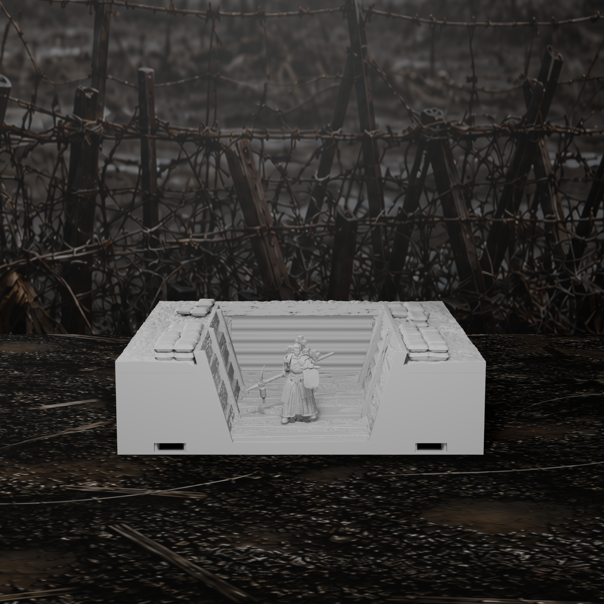 Grabenmodul Endstück U-Förmig II – Tabletop-Modell von Trench Merchant, Ansicht 3