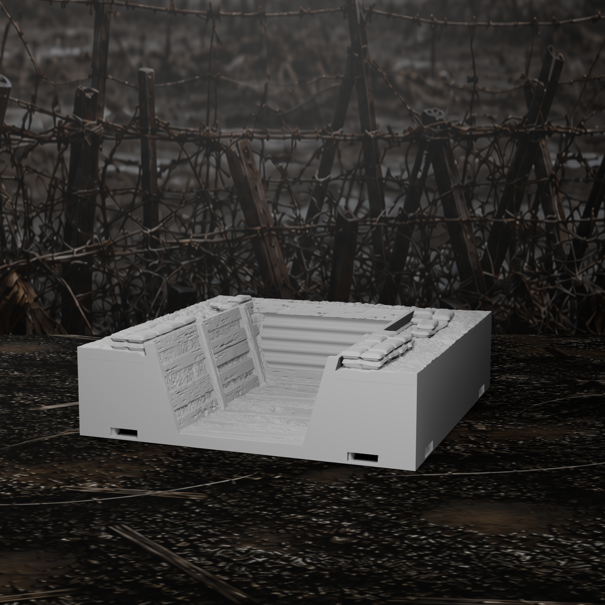 Grabenmodul Endstück U-Förmig II – Tabletop-Modell von Trench Merchant, Ansicht 5