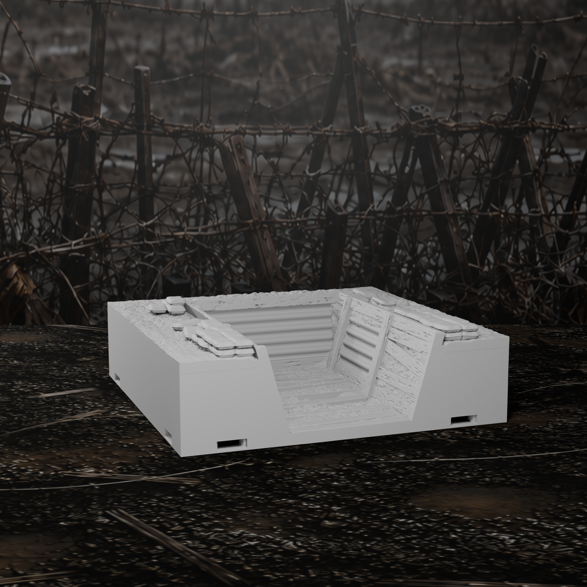 Grabenmodul Endstück U-Förmig II – Tabletop-Modell von Trench Merchant, Ansicht 4