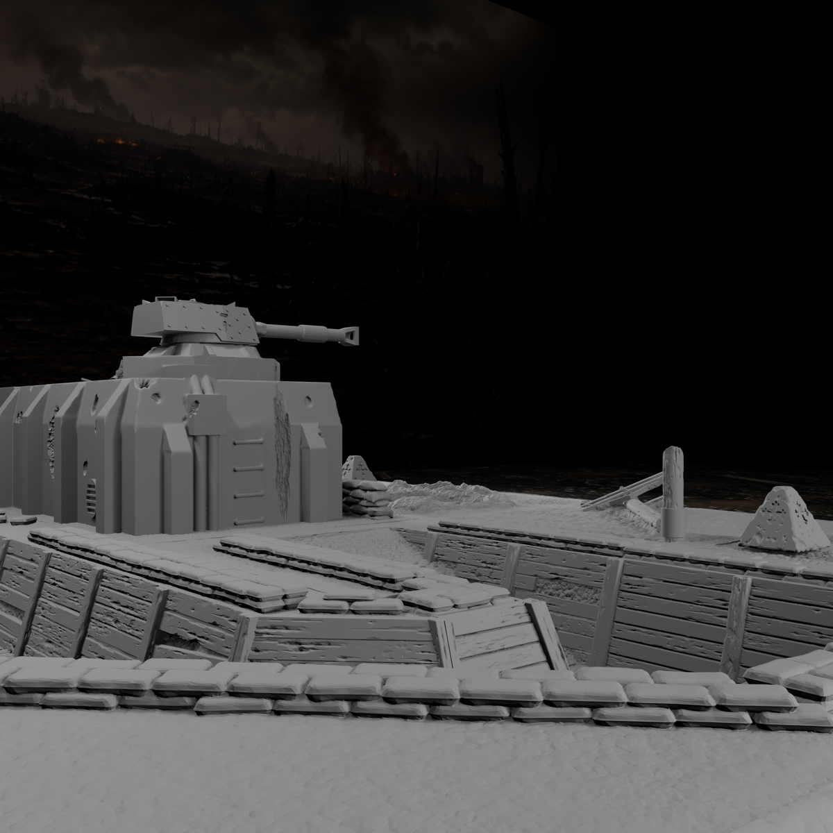 Befestigte Frontstellung – Tabletop-Modell von Trench Merchant, Ansicht 9