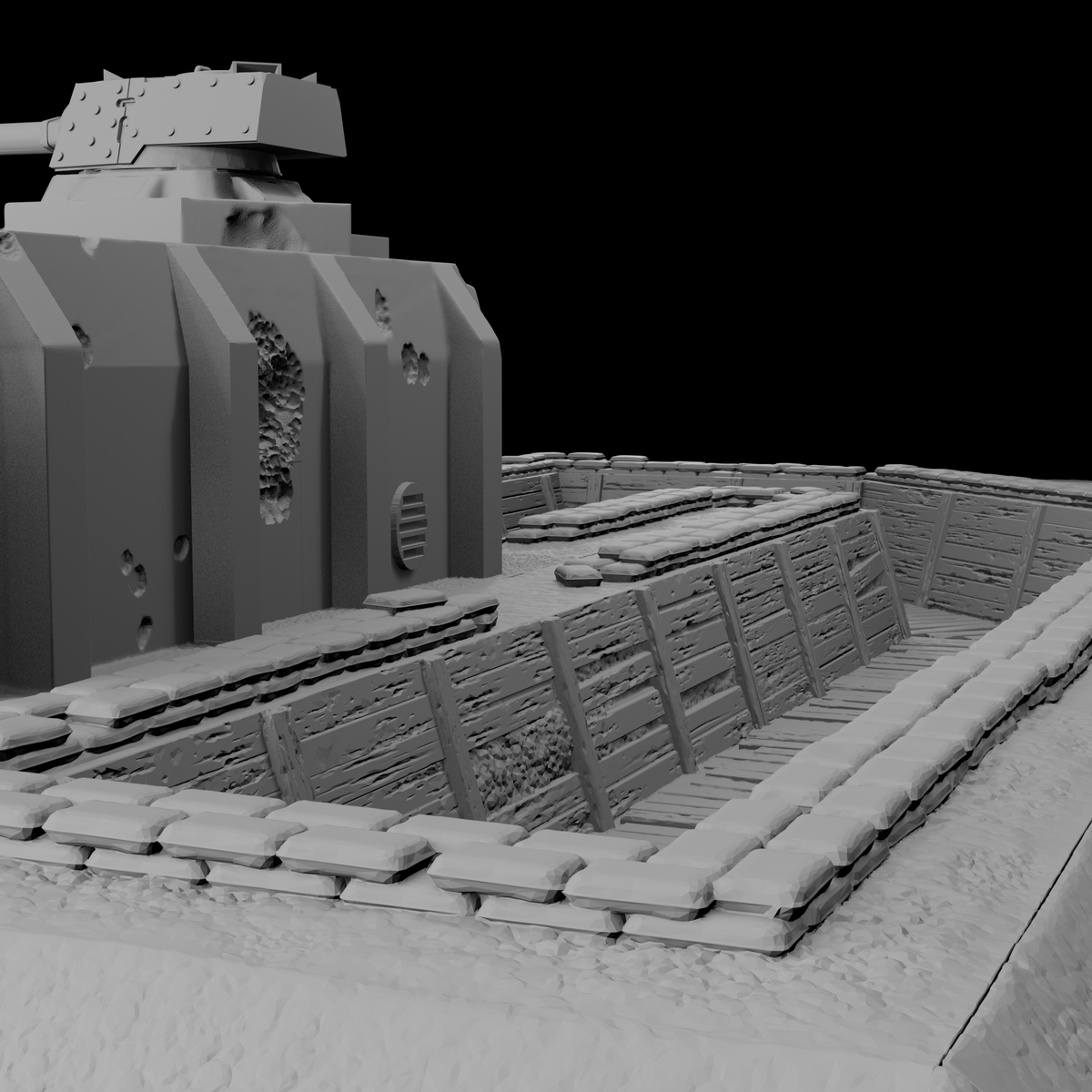 Befestigte Frontstellung – Tabletop-Modell von Trench Merchant, Ansicht 7