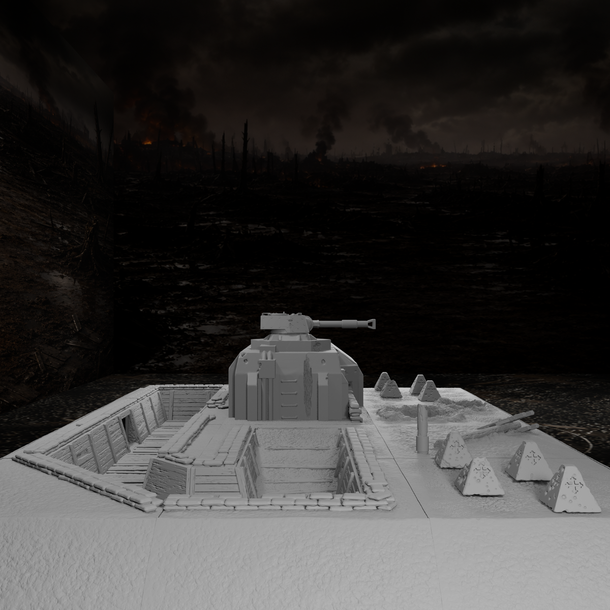 Befestigte Frontstellung – Tabletop-Modell von Trench Merchant, Ansicht 8