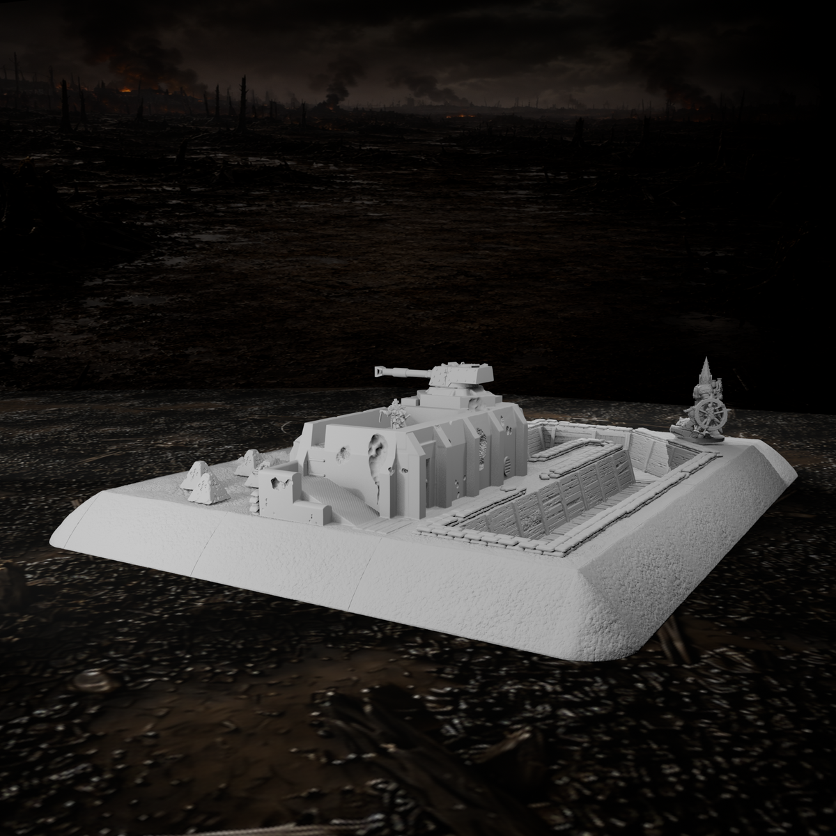 Befestigte Frontstellung – Tabletop-Modell von Trench Merchant, Ansicht 5