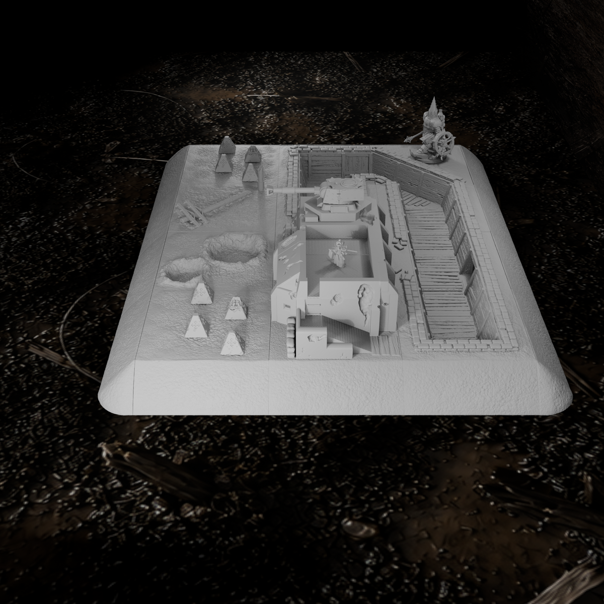 Befestigte Frontstellung – Tabletop-Modell von Trench Merchant, Ansicht 4