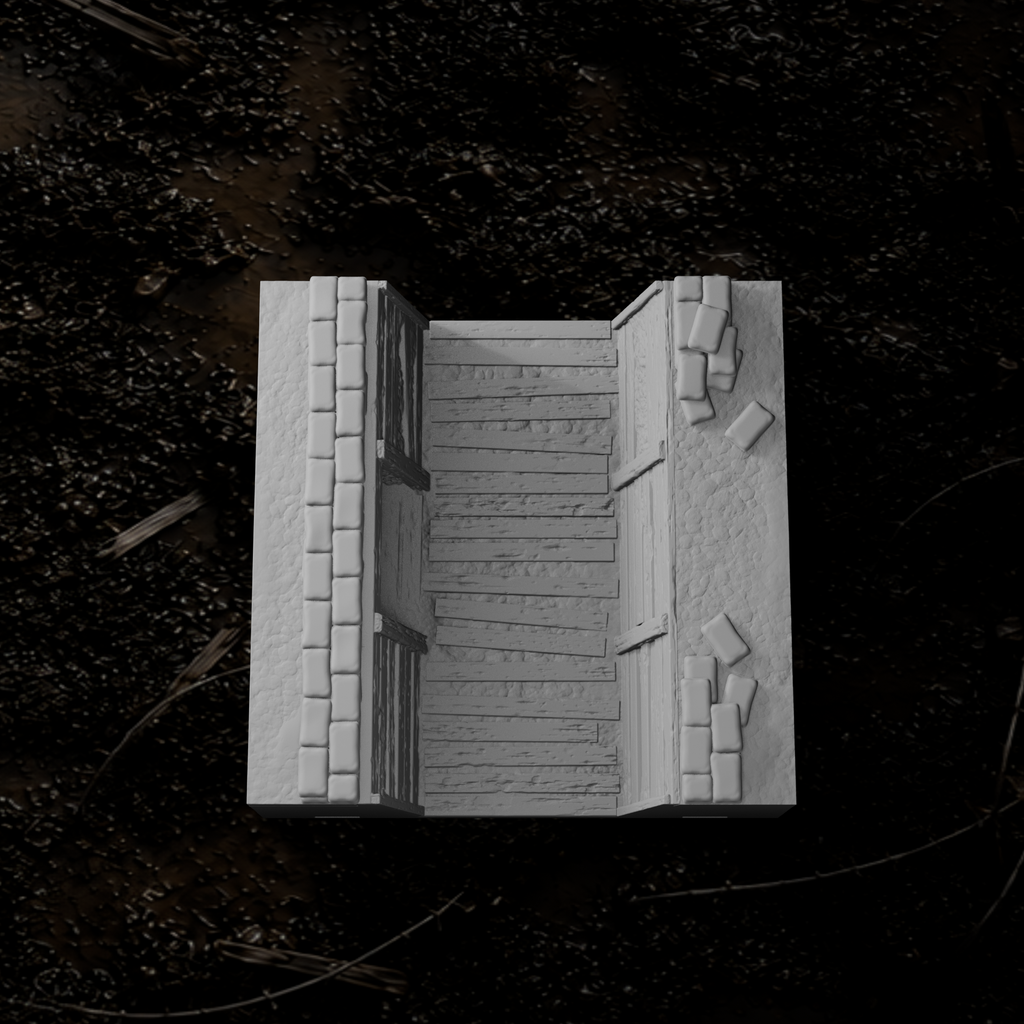Grabenmodul Laufgraben mit Fuchsbau – Tabletop-Modell von Trench Merchant, Ansicht 1