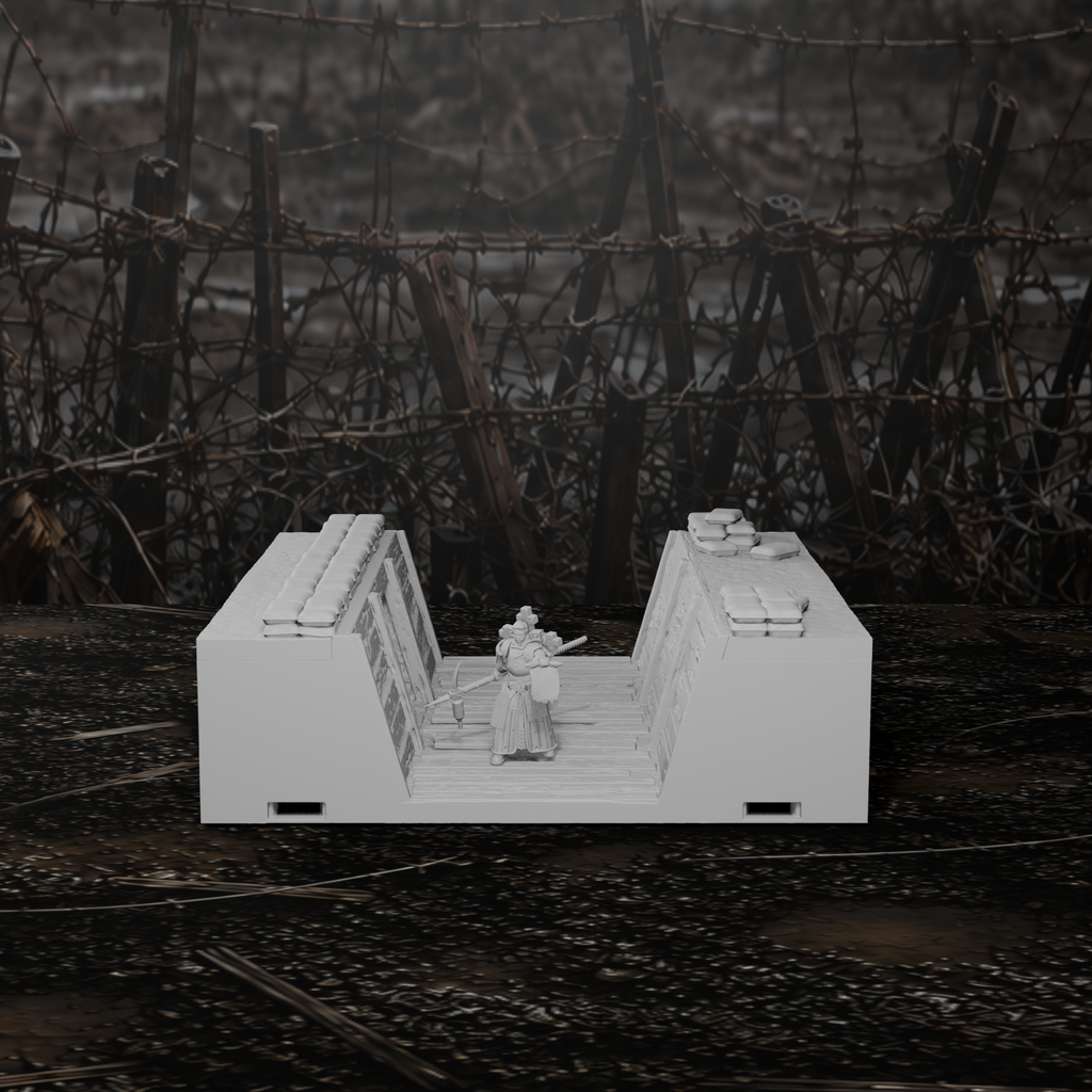 Grabenmodul Laufgraben mit Fuchsbau – Tabletop-Modell von Trench Merchant, Ansicht 2
