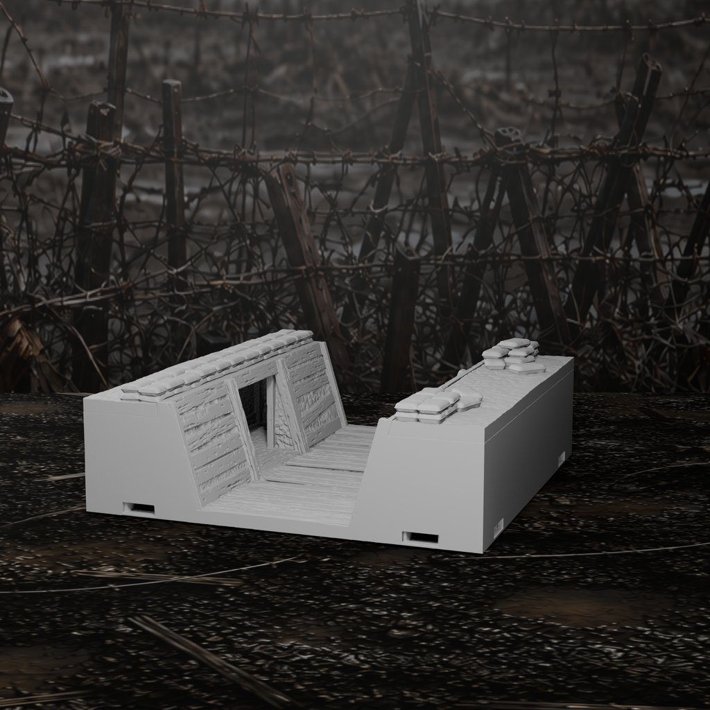 Grabenmodul Laufgraben mit Fuchsbau – Tabletop-Modell von Trench Merchant, Ansicht 3