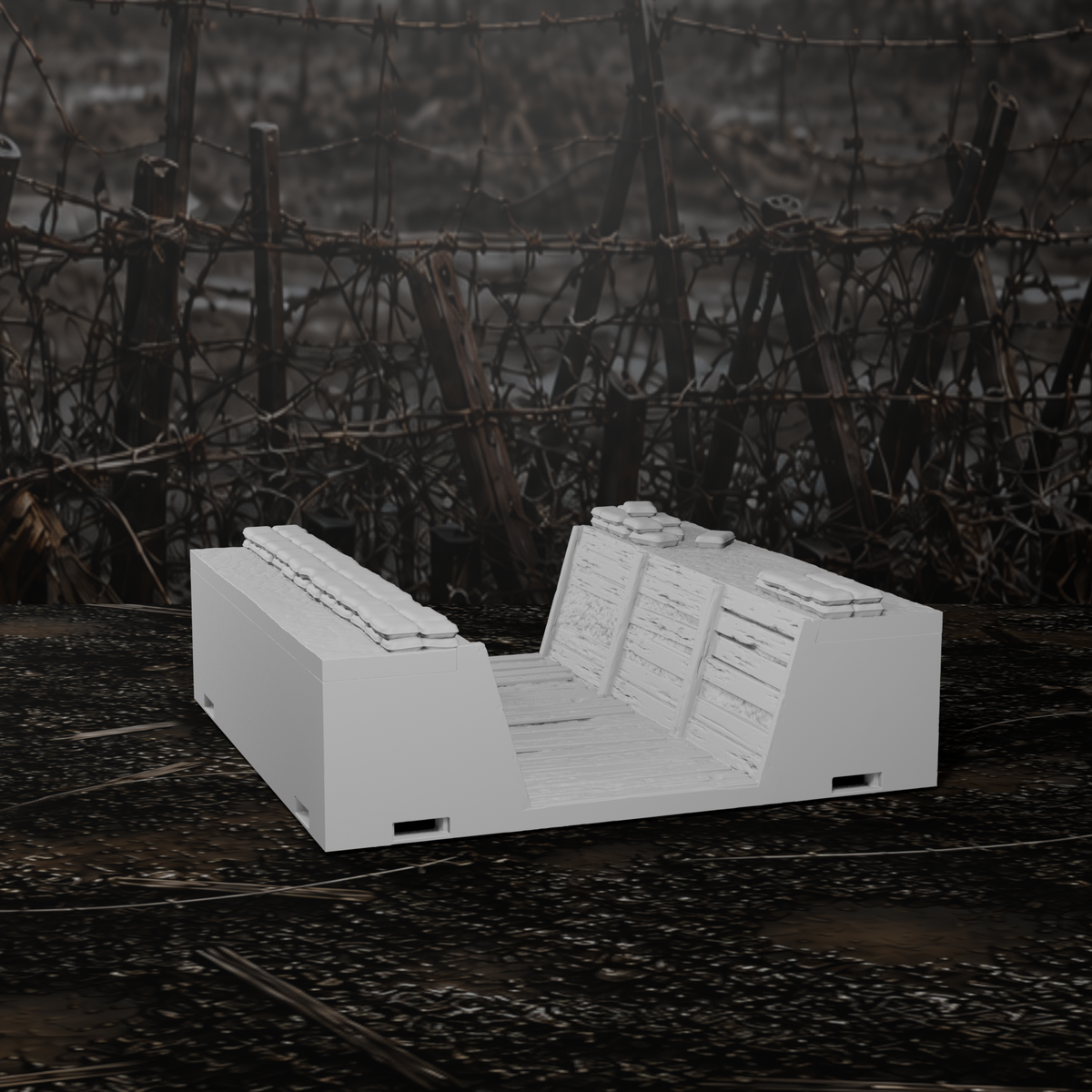 Grabenmodul Laufgraben mit Fuchsbau – Tabletop-Modell von Trench Merchant, Ansicht 4