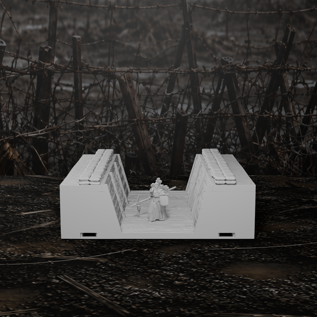 Grabenmodul gerade Laufgraben III – Tabletop-Modell von Trench Merchant, Ansicht 2