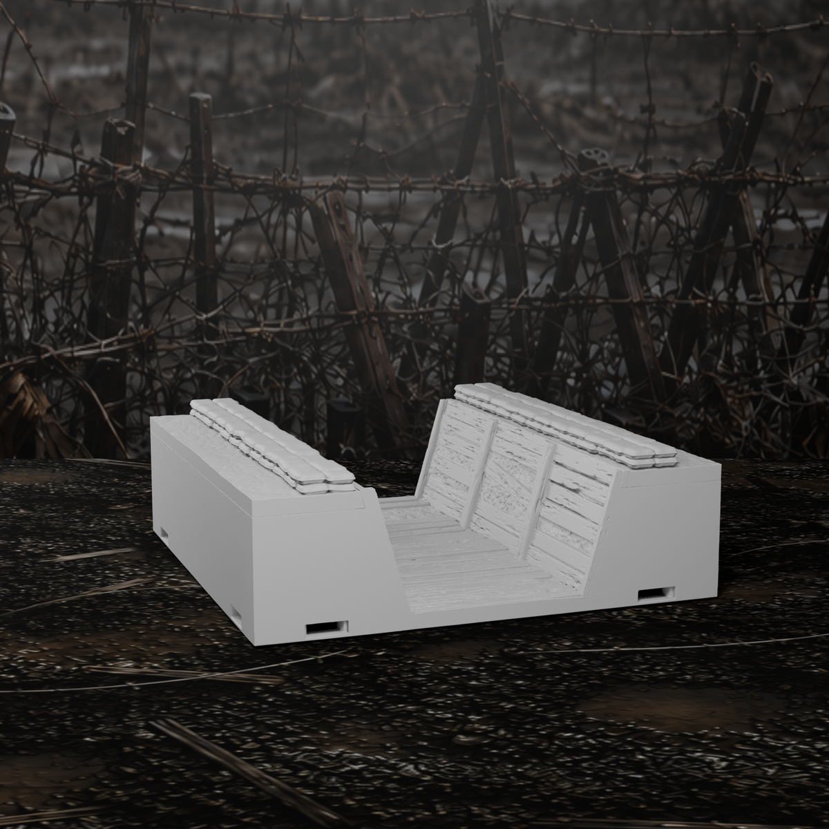 Grabenmodul gerade Laufgraben III – Tabletop-Modell von Trench Merchant, Ansicht 4