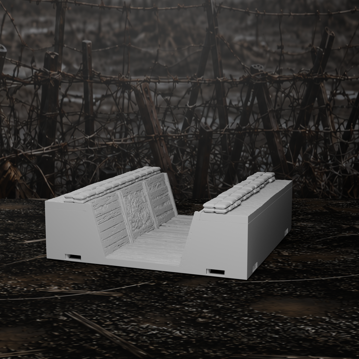 Grabenmodul gerade Laufgraben III – Tabletop-Modell von Trench Merchant, Ansicht 5