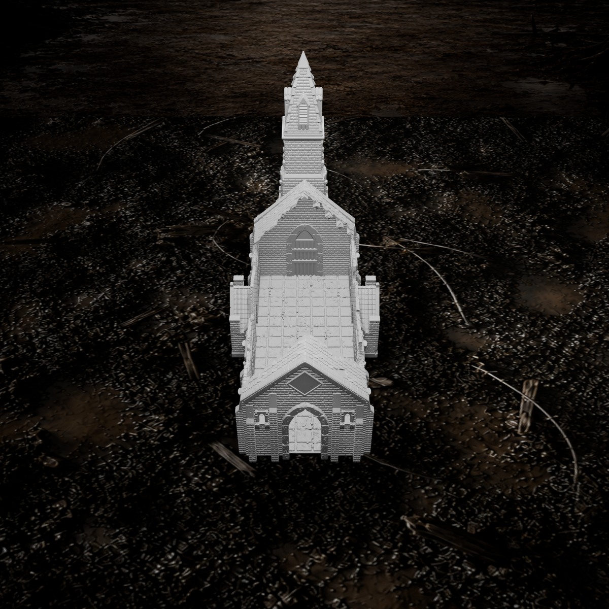 Große Kirchenruine – Tabletop-Modell von Trench Merchant, Ansicht 11