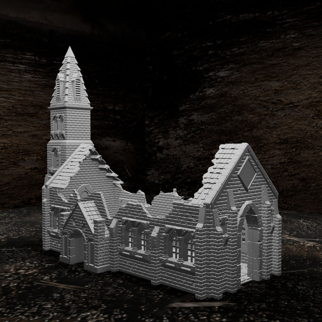 Große Kirchenruine – Tabletop-Modell von Trench Merchant, Ansicht 13