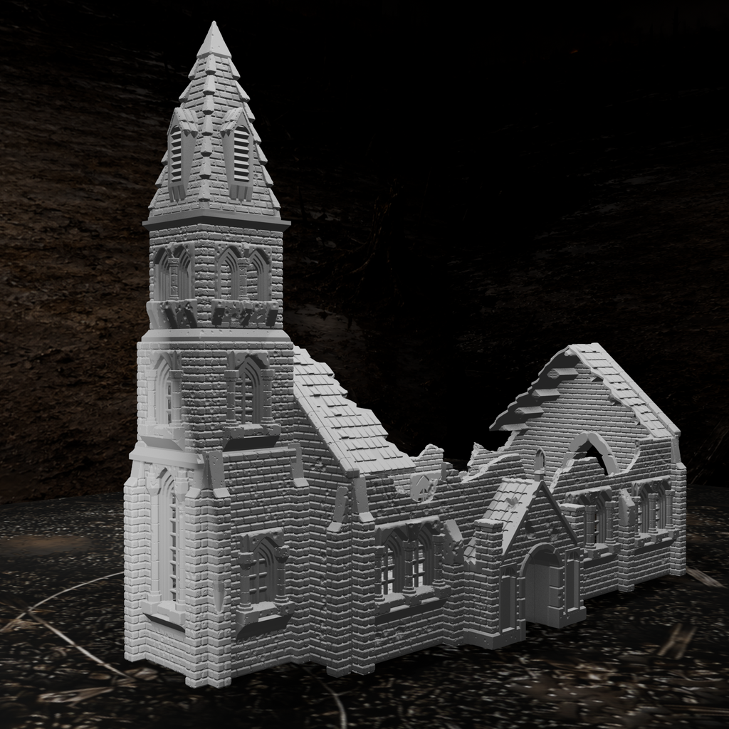 Große Kirchenruine – Tabletop-Modell von Trench Merchant, Ansicht 14