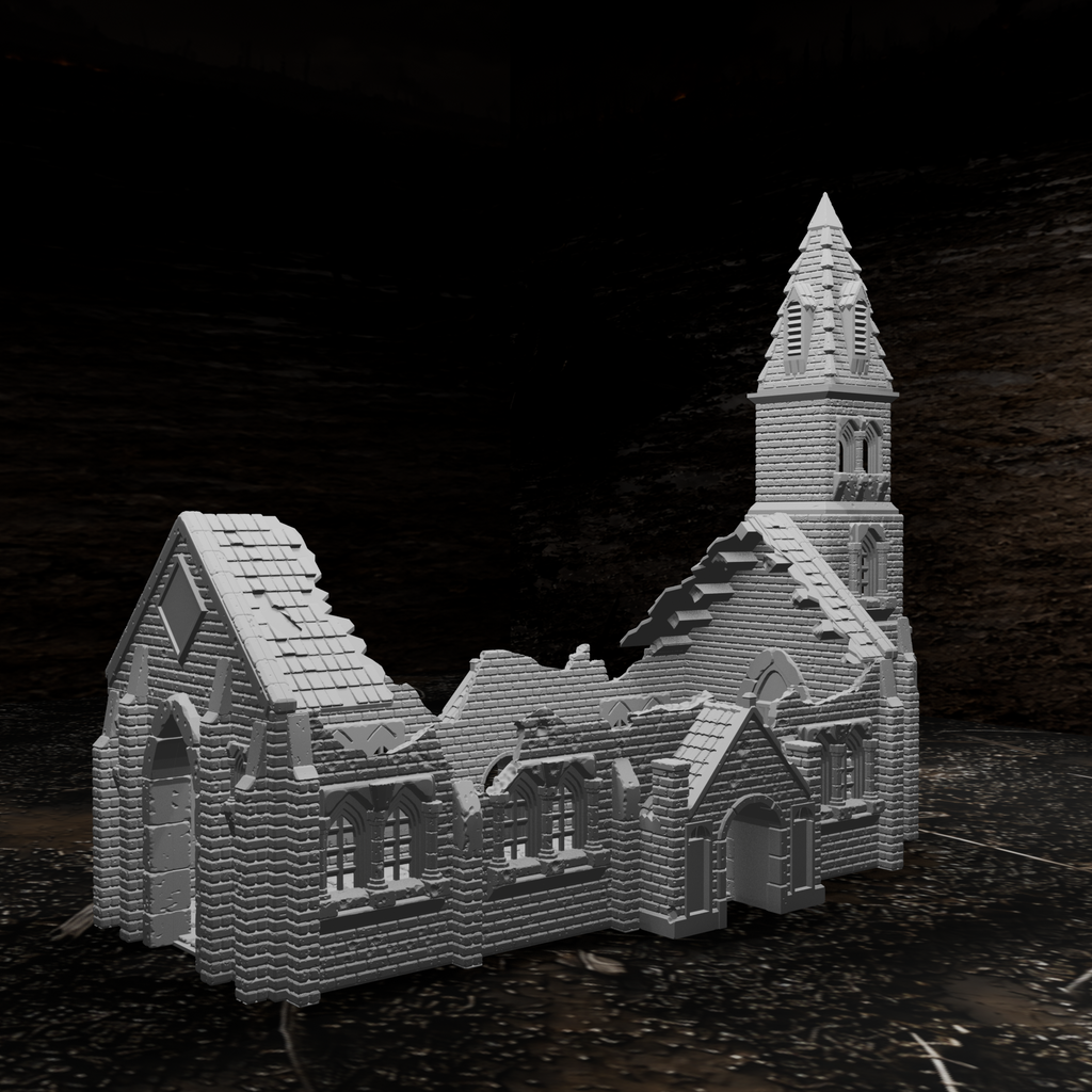 Große Kirchenruine – Tabletop-Modell von Trench Merchant, Ansicht 4