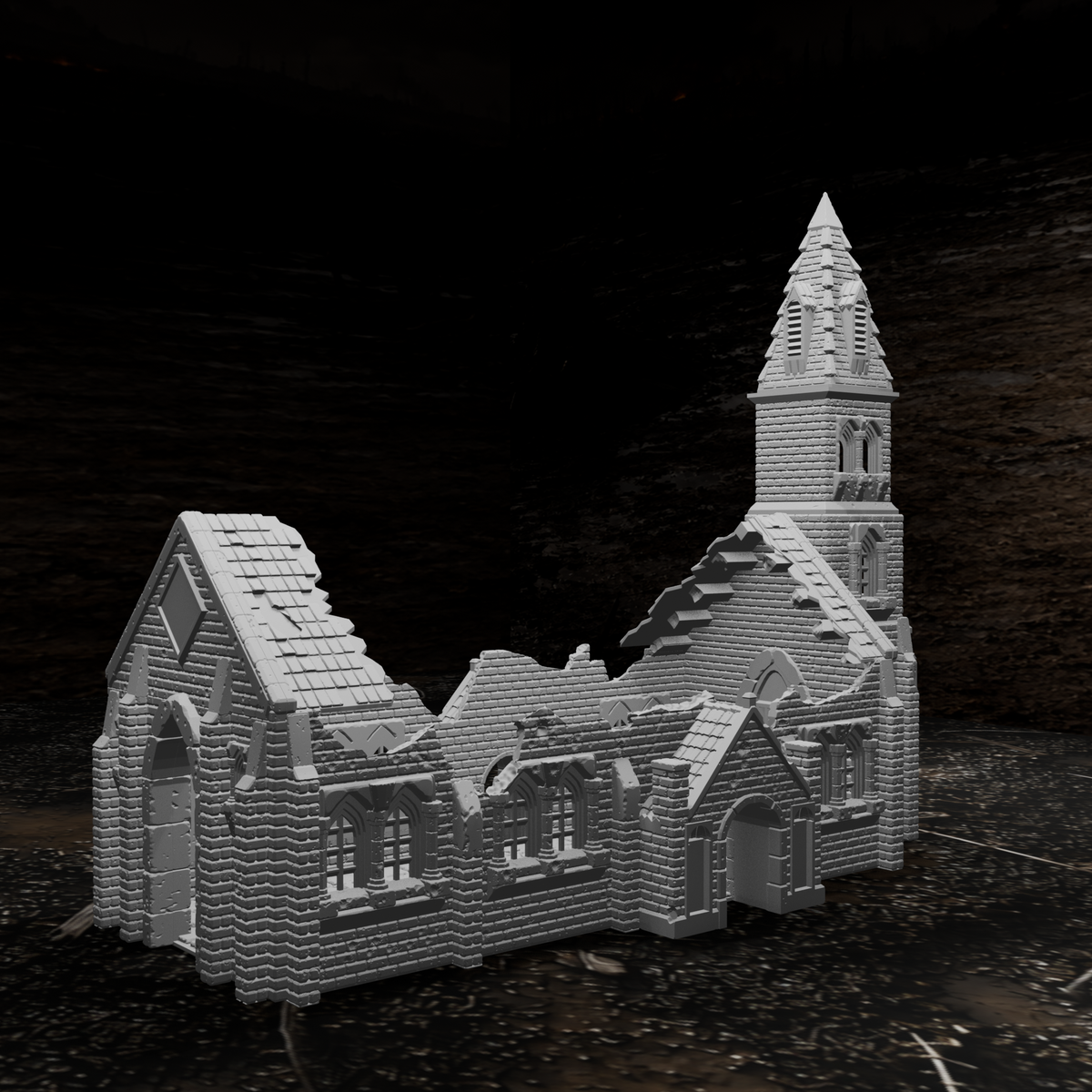 Große Kirchenruine – Tabletop-Modell von Trench Merchant, Ansicht 4