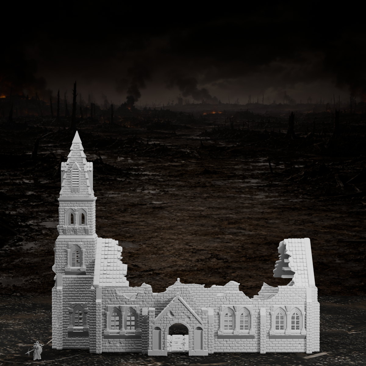Große Kirchenruine – Tabletop-Modell von Trench Merchant, Ansicht 1