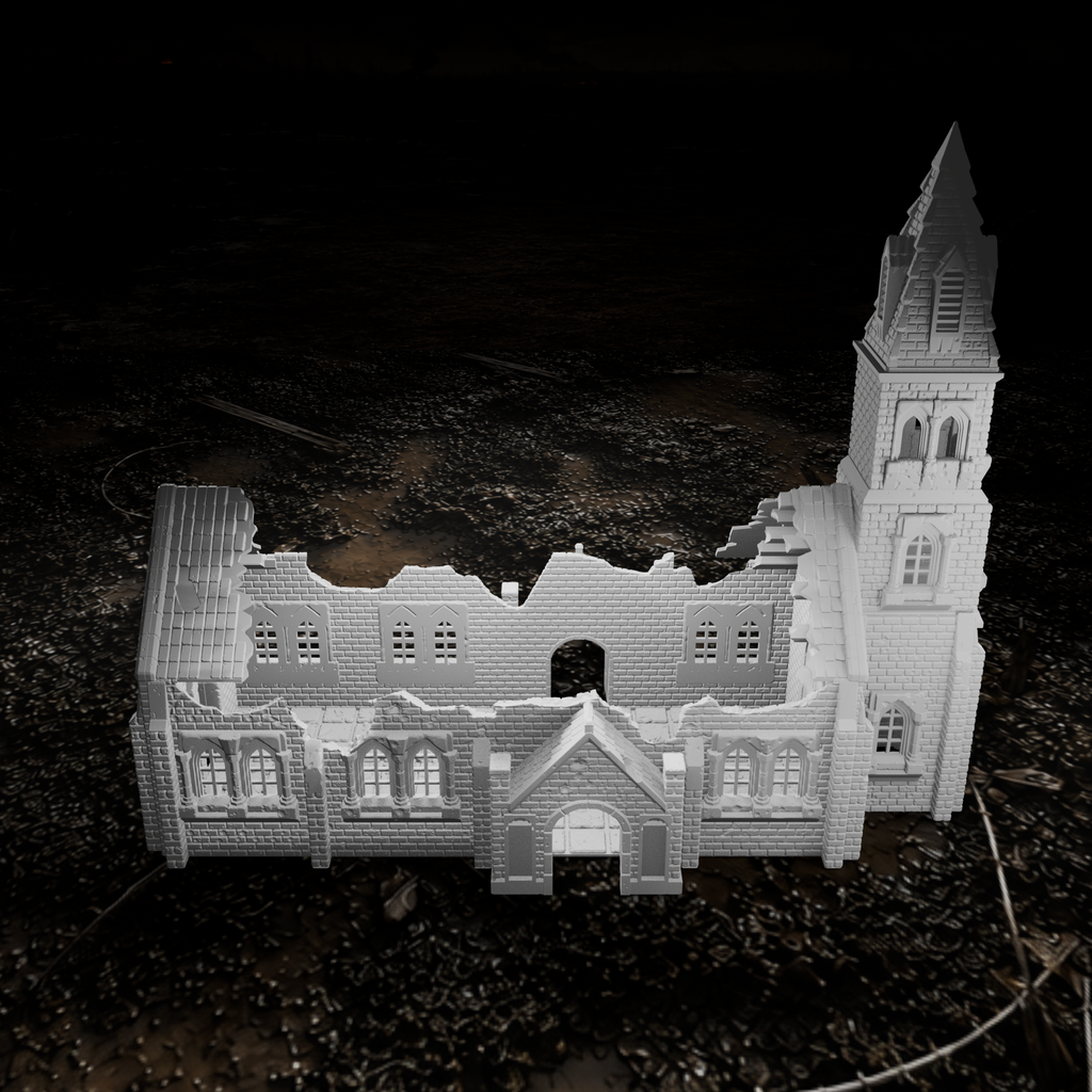 Große Kirchenruine – Tabletop-Modell von Trench Merchant, Ansicht 5