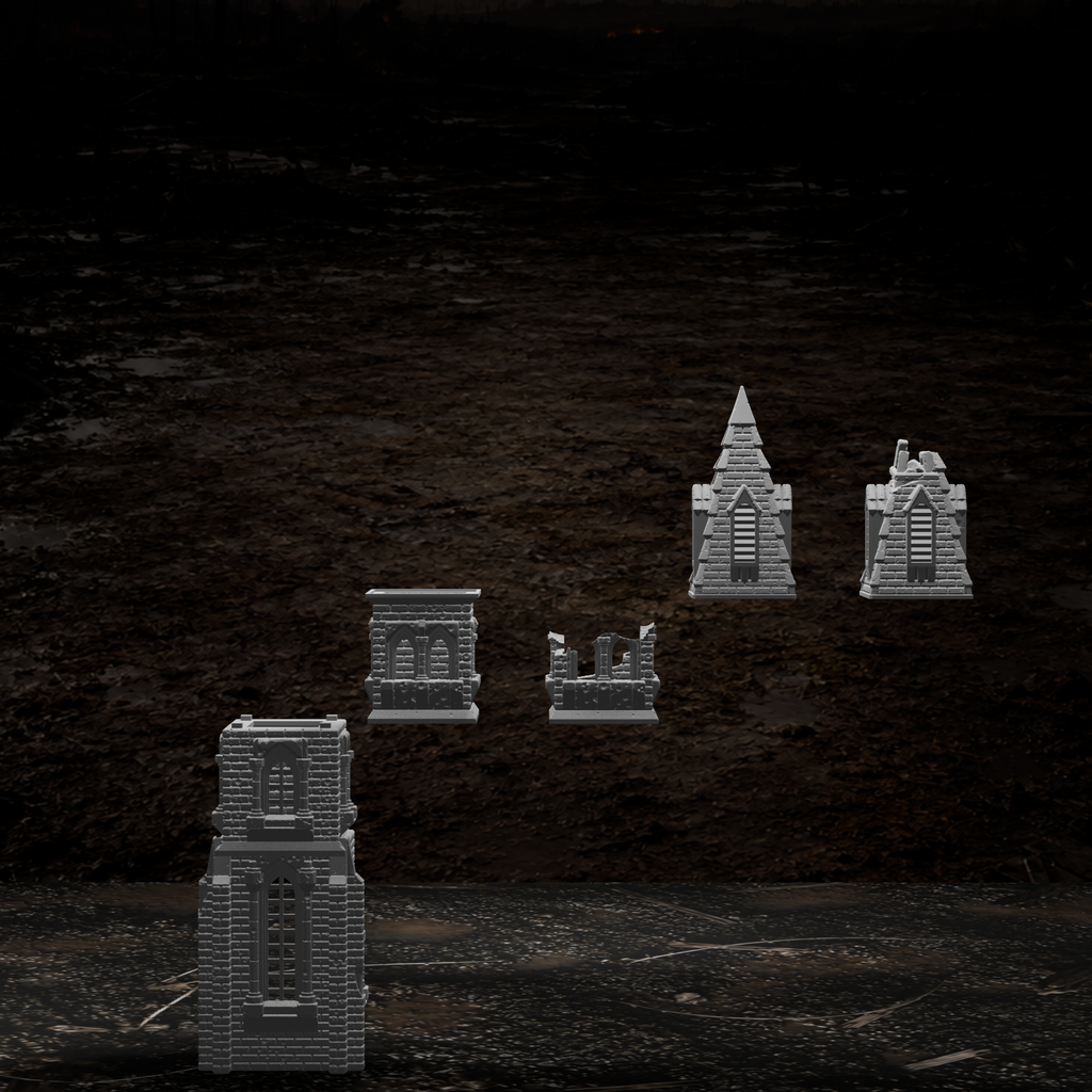 Große Kirchenruine – Tabletop-Modell von Trench Merchant, Ansicht 7