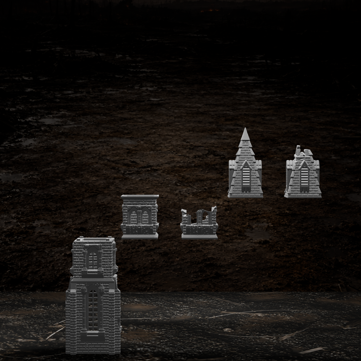 Große Kirchenruine – Tabletop-Modell von Trench Merchant, Ansicht 7