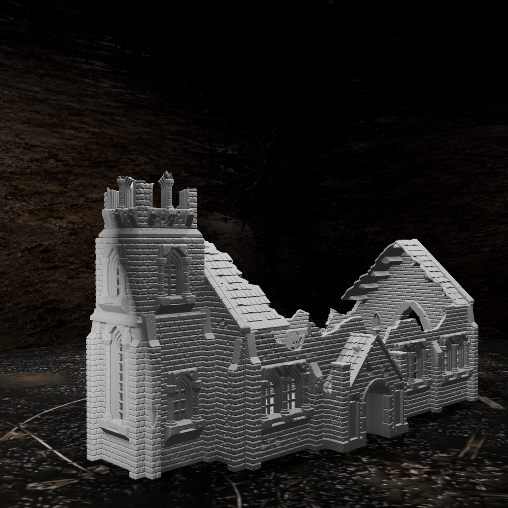 Große Kirchenruine – Tabletop-Modell von Trench Merchant, Ansicht 10