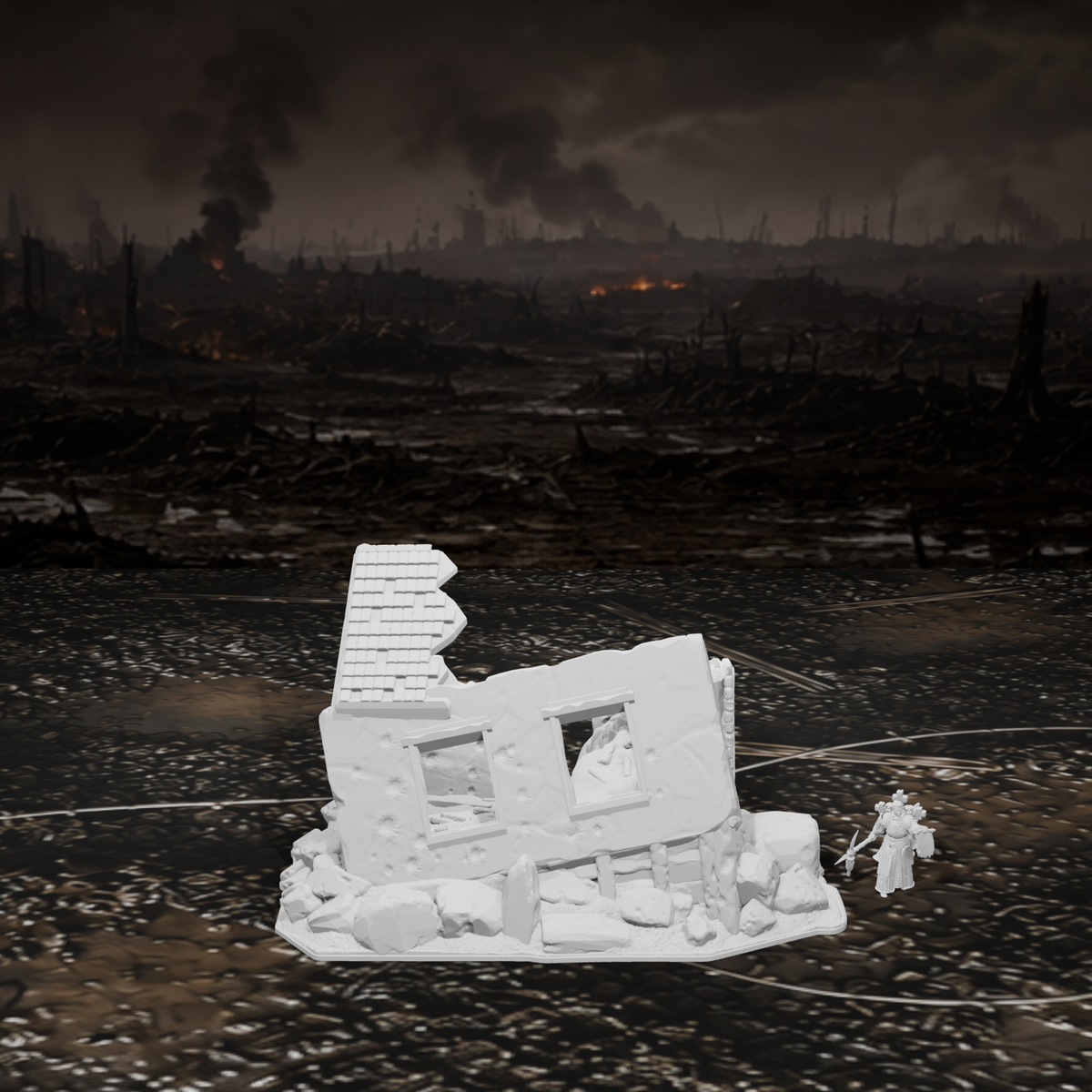 Hausruine – Tabletop-Modell von Trench Merchant, Ansicht 1