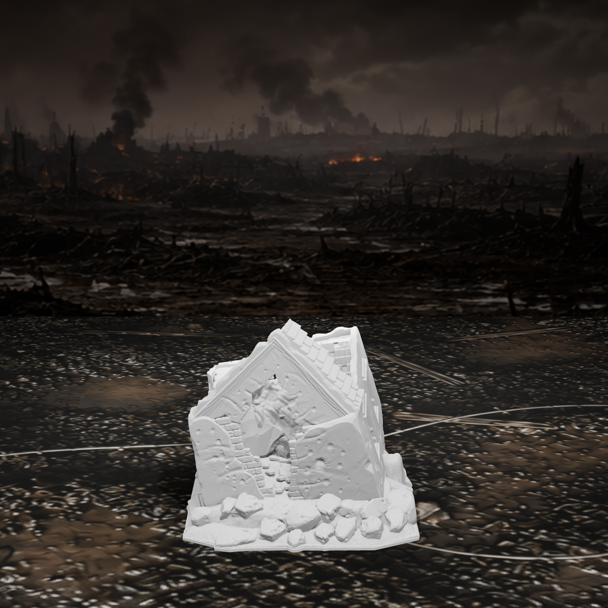 Hausruine – Tabletop-Modell von Trench Merchant, Ansicht 3