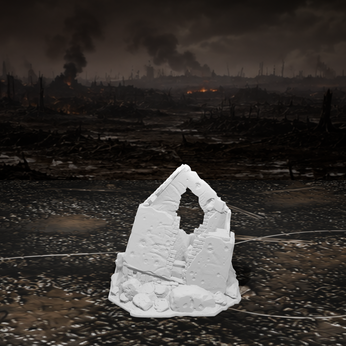 Hausruine – Tabletop-Modell von Trench Merchant, Ansicht 7
