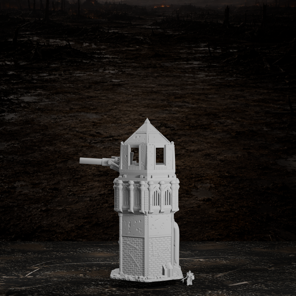 Kanonenturm – Tabletop-Modell von Trench Merchant, Ansicht 2